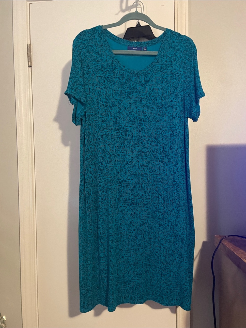 Apt. 9 Teal Printed Midi Dress